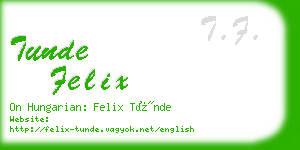 tunde felix business card